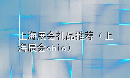 上海展会礼品推荐(上海展会chic)