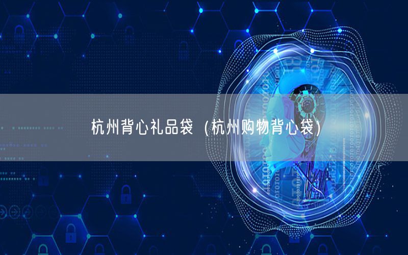 杭州背心礼品袋（杭州购物背心袋）
