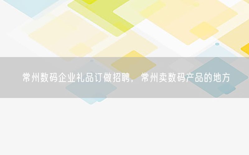 常州数码企业礼品订做招聘，常州卖数码产品的地方