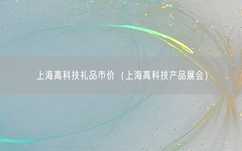 上海高科技礼品市价（上海高科技产品展会）